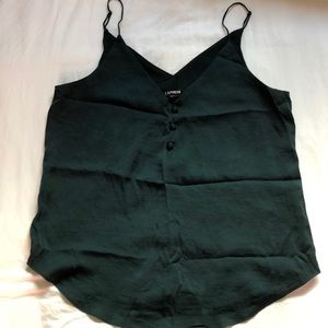Express green satin shirt - m